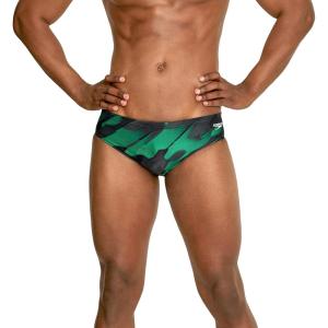 imageSpeedo Mens Swimsuit Brief PowerFlex Eco Coded Riff Team ColorsWonder Speedo Green