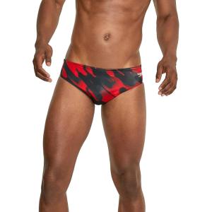 imageSpeedo Mens Swimsuit Brief PowerFlex Eco Coded Riff Team ColorsWonder Speedo Red