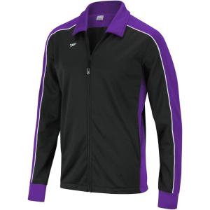 imageSpeedo Womens Jacket Full Zip Collard Streamline Team Warm UpBlackPurple