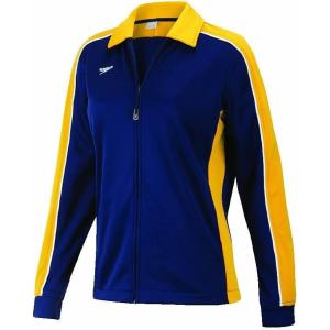 imageSpeedo Womens Jacket Full Zip Collard Streamline Team Warm UpNavyGold