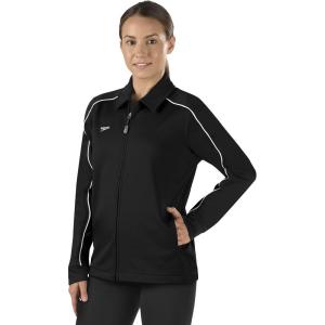 imageSpeedo Womens Jacket Full Zip Collard Streamline Team Warm UpSpeedo Black