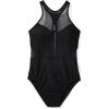 imageSpeedo Womens Swimsuit One Piece High Neck Contemporary CutSpeedo Black Zip