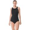 imageSpeedo Womens Swimsuit One Piece High Neck Contemporary CutSpeedo Black