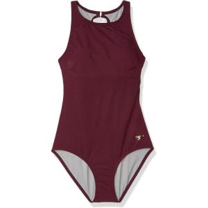 imageSpeedo Womens Swimsuit One Piece High Neck Contemporary CutPotent Purple