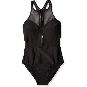 imageSpeedo Womens Swimsuit One Piece High Neck Contemporary CutSpeedo Black Zip