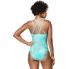 imageSpeedo Womens Swimsuit One Piece VNeck Strappy Back Contemporary CutOcean Depths