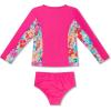 imageSpeedo girls Uv Swim Shirt Long Sleeve Rashguard SetFlare Pink
