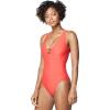 imageSpeedo Womens Swimsuit One Piece VNeck Strappy Back Contemporary CutBittersweet