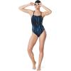 imageSpeedo Woemns Swimsuit One Piece Endurance Flyback Printed Adult Team ColorsSolar Speedo Blue