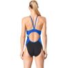 imageSpeedo Woemns Swimsuit One Piece Endurance Flyback Printed Adult Team ColorsSpark BlackBlue