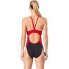 imageSpeedo Woemns Swimsuit One Piece Endurance Flyback Printed Adult Team ColorsSpark BlackRed