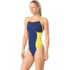 imageSpeedo Woemns Swimsuit One Piece Endurance Flyback Printed Adult Team ColorsSpark NavyGold