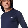 imageSpeedo Mens Uv Swim Shirt Long Sleeve Fitness RashguardHooded Peacoat