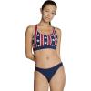 imageSpeedo Womens Swimsuit Bikini TopKeyhole RedWhiteBlue