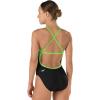 imageSpeedo Womens Swimsuit One Piece Endurance Cross Back Solid Adult Team ColorsBlackGreen