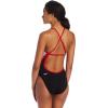 imageSpeedo Womens Swimsuit One Piece Endurance Cross Back Solid Adult Team ColorsBlackRed