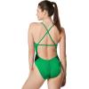 imageSpeedo Womens Swimsuit One Piece Endurance Cross Back Solid Adult Team ColorsEdge BlackGreen