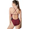 imageSpeedo Womens Swimsuit One Piece Endurance Cross Back Solid Adult Team ColorsEdge BlackMaroon