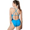 imageSpeedo Womens Swimsuit One Piece Endurance Cross Back Solid Adult Team ColorsEdge NavyLight Blue