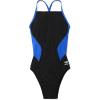 imageSpeedo Womens Swimsuit One Piece Endurance Cross Back Solid Adult Team ColorsSpark BlackBlue