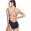 imageSpeedo Womens Swimsuit One Piece Endurance Cross Back Solid Adult Team ColorsSpark BlackPurple