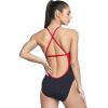 imageSpeedo Womens Swimsuit One Piece Endurance Cross Back Solid Adult Team ColorsSpark BlackRed