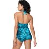 imageSpeedo Womens Swimsuit One Piece VNeck Shirred Halter Moderate CutOcean Depths