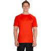 imageSpeedo Mens Uv Swim Shirt Short Sleeve Regular Fit SolidSpicy Orange
