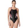 imageSpeedo Womens Swimsuit One Piece Endurance Cross Back Solid Adult Team ColorsEdge BlackMaroon