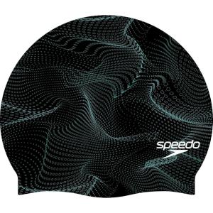 imageSpeedo Elastomeric Solid Silicone Swim CapTurquoise Gem Dot Mesh