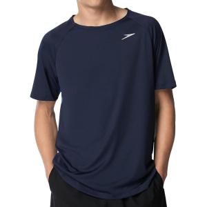 imageSpeedo Mens Uv Swim Shirt Short Sleeve Fitness RashguardPeacoat