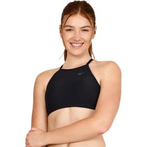 imageSpeedo Womens High Neck Top Bikini Top black Small2022 Speedo Black