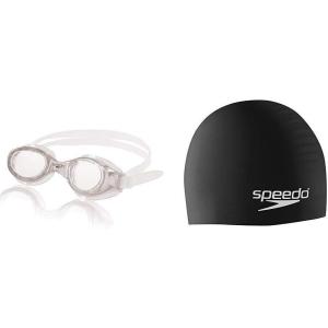 imageSpeedo Unisex Swim Goggles Hydrospex ClassicClear W Speedo Black Cap