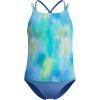 imageSpeedo Girls Swimsuit Two Piece Tankini Thin StrapChilly Dye Periwinkle Blue