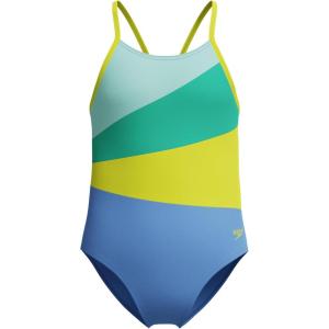 imageSpeedo Girls Swimsuit One Piece Thin StrapsRadiating Periwinkle Blue