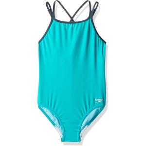 imageSpeedo Womens Swimsuit One Piece Solid Cross Back Multi StrapsNew Turquoise