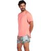 imageSpeedo Mens Uv Swim Shirt Short Sleeve Regular Fit SolidCupid Coral