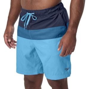 imageSpeedo Mens Swim Trunks  Casual Beach Swimwear  Quick Dry  Elastic Waist with Drawstring Blue L