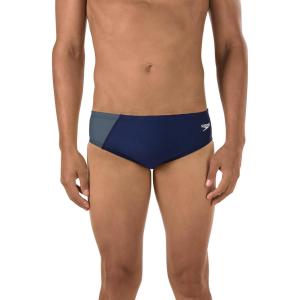 imageSpeedo Mens Swimsuit Brief PowerFlex Eco Revolve Splice Team Colors Purple 36Speedo Navy