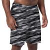 imageSpeedo Mens Swim Trunks  Casual Beach Swimwear  Quick Dry  Elastic Waist with Drawstring Dark Grey Small