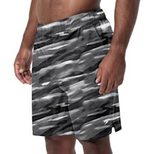 imageSpeedo Mens Swim Trunks  Casual Beach Swimwear  Quick Dry  Elastic Waist with Drawstring Dark Grey Small