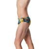 imageSpeedo Mens Caged Out Brief Endurance SwimsuitReflected BlueGold