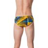 imageSpeedo Mens Caged Out Brief Endurance SwimsuitReflected BlueGold