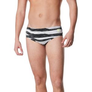 imageSpeedo Mens Caged Out Brief Endurance SwimsuitContort Speedo BlackWhite