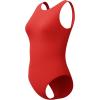 imageSpeedo Womens Swimsuit One Piece Essentials with Removable Cups Soft FabricHigh Legend Red