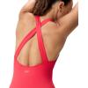 imageSpeedo Womens Swimsuit One Piece Essentials with Removable Cups Soft FabricScoop Legend Red