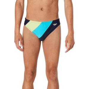 imageSpeedo Mens Swimsuit Brief Eco Flex 2 Outseam BeachstarBlock Peacoat