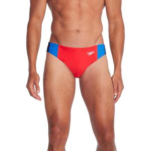 imageSpeedo Mens Swimsuit Brief Eco Flex 2 Outseam BeachstarVertical Block Red