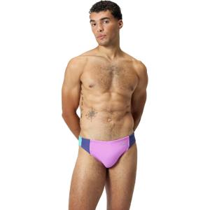 imageSpeedo Mens Swimsuit Brief Eco Flex 2 Outseam BeachstarVertical Neon Violet