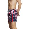imageSpeedo Mens Swim Trunk Short Length Redondo StripedRedWhiteBlue